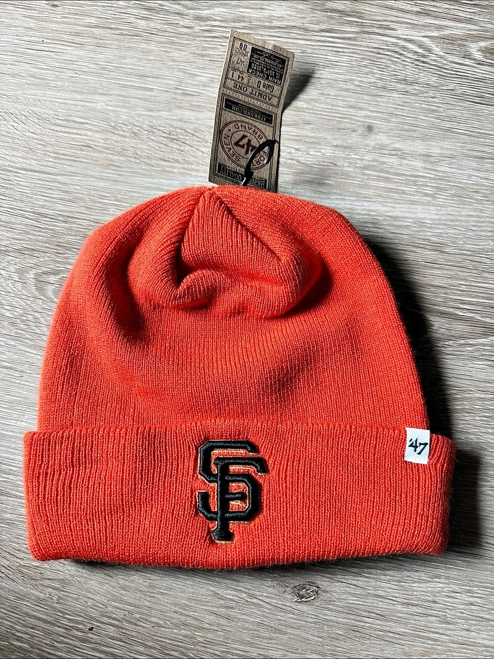 Forty Seven San Francisco Giants Knit Beanie Orange NWT🖤🧡